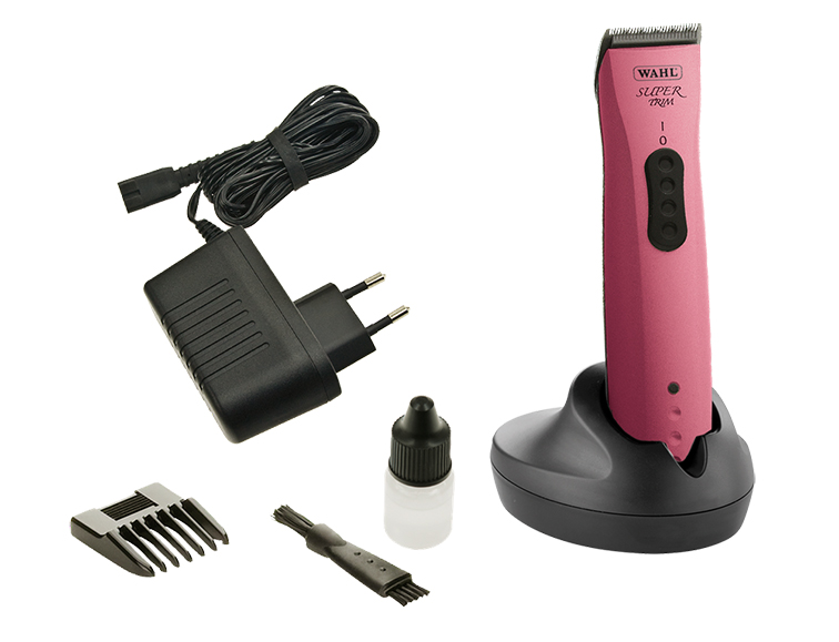 WAHL® Akku-Hundetrimmer "Super Trim" PINK BERRY (inkl. Scherkopf & Vario-Aufsteckkamm)