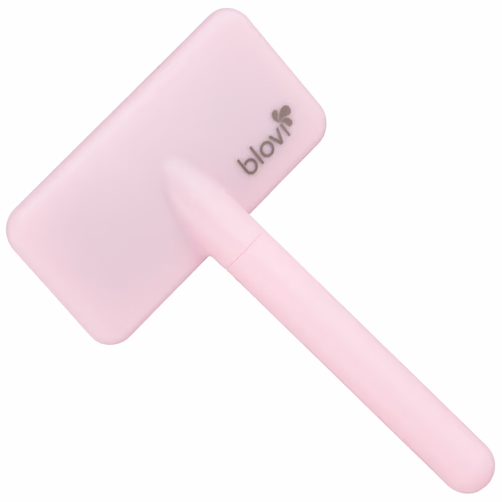 Blovi Basic Soft Slicker Brush – kleine Zupfbürste mit  12-mm-Stiften, Pink