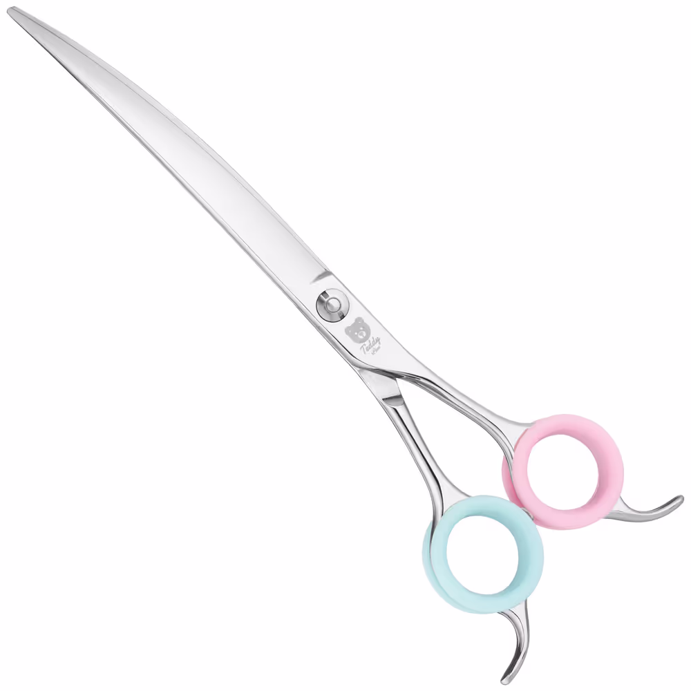 Blovi Teddy Line gebogene Schere 7,5" – stark gebogene Grooming-Schere, japanischer Stahl