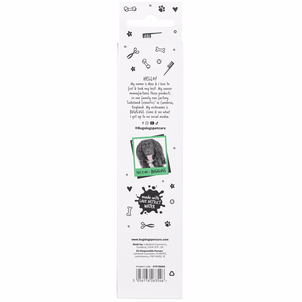 Bugalugs Dental Care Kit 75g / Zahnpasta mit Silikon-Fingerbürste, für Hunde und Katzen Minze