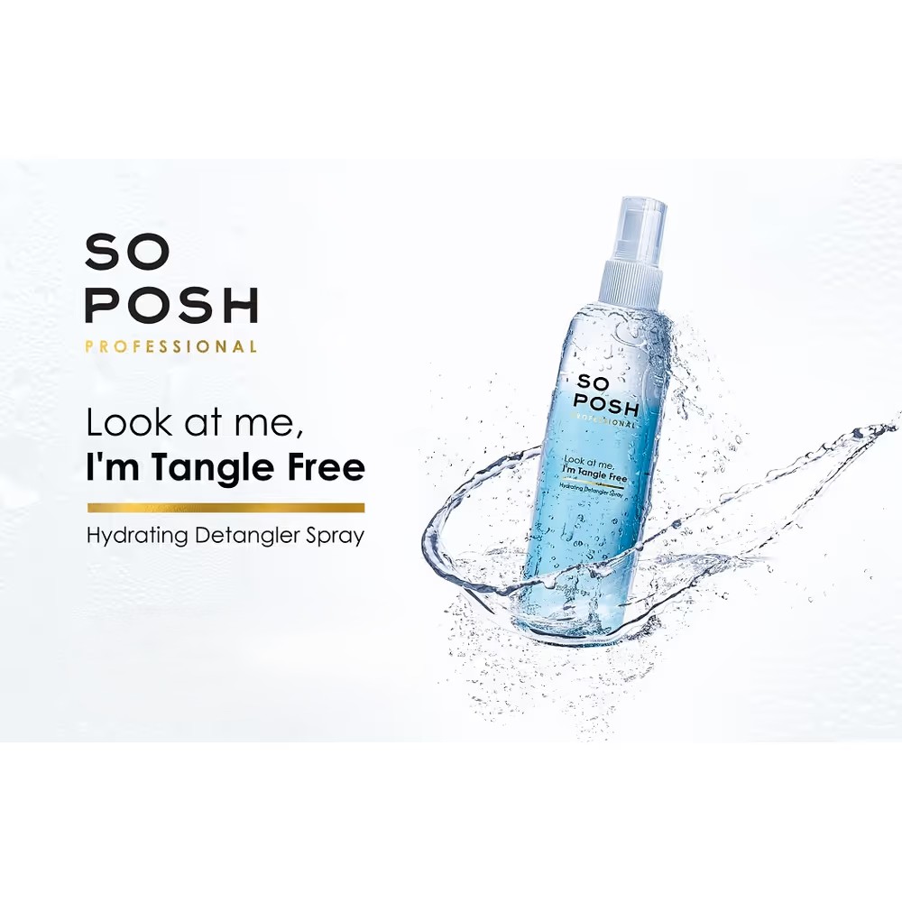 So Posh So Posh Tangle Free Hydrating Detangler Spray – ein Zwei-Phasen-Präparat, das das Kämmen von verfilztem Haar erleichtert