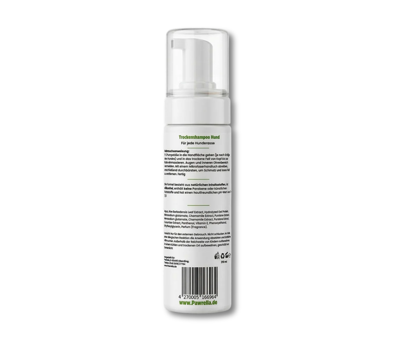 Pawrella Trockenshampoo Hund mit Kamille 250 ml
