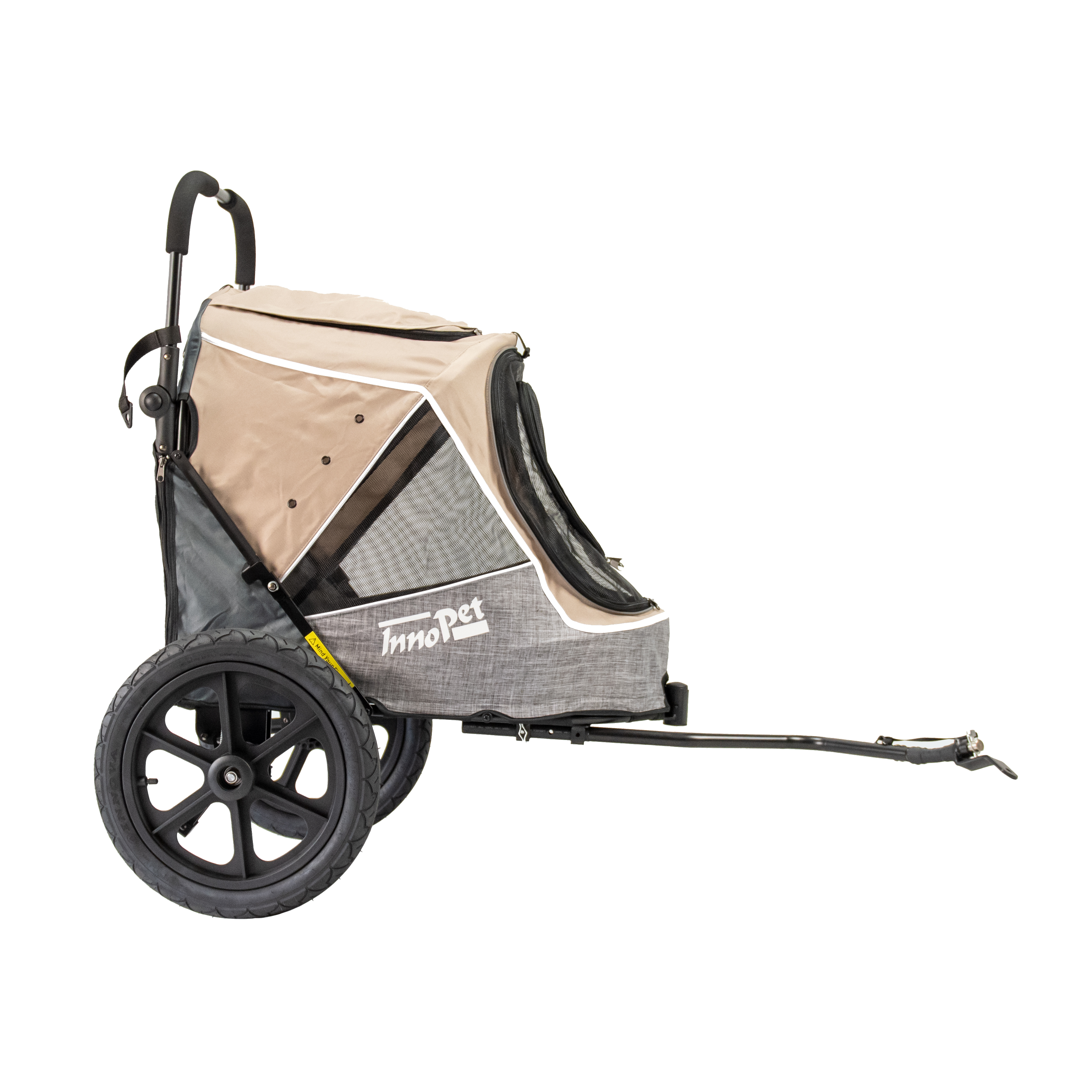InnoPet® Hundebuggy/Fahrradanhänger "Sporty Trailer Evolution" - IPS-057/BR - Latte Macchiato