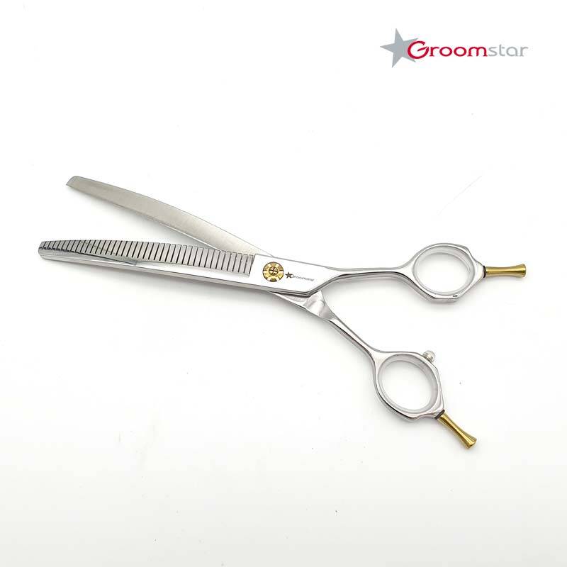 Groomstar – professionelle halbgebogene  Modelierschere , 7 Zoll, 40 Zähne