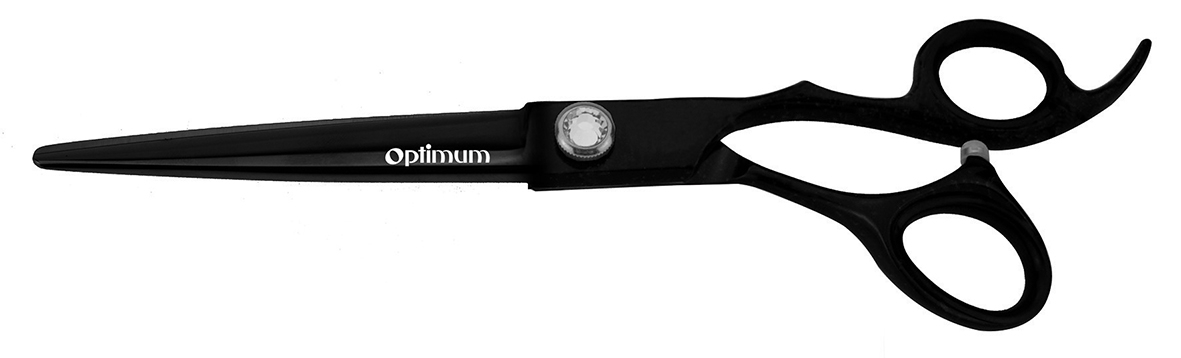 Optimum® "Black Titanium" Ergonomische gerade Hundeschere