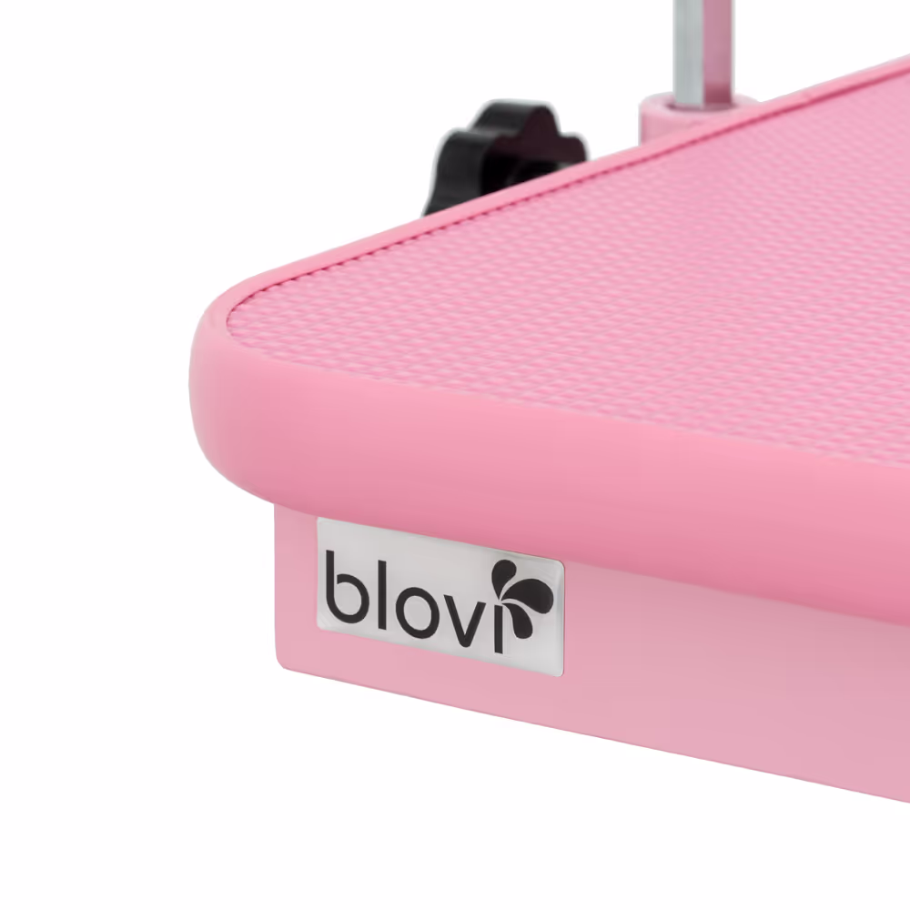 Blovi X-Shape Competition-Tisch 60 x 45 cm – klappbarer Trimmtisch in Pink