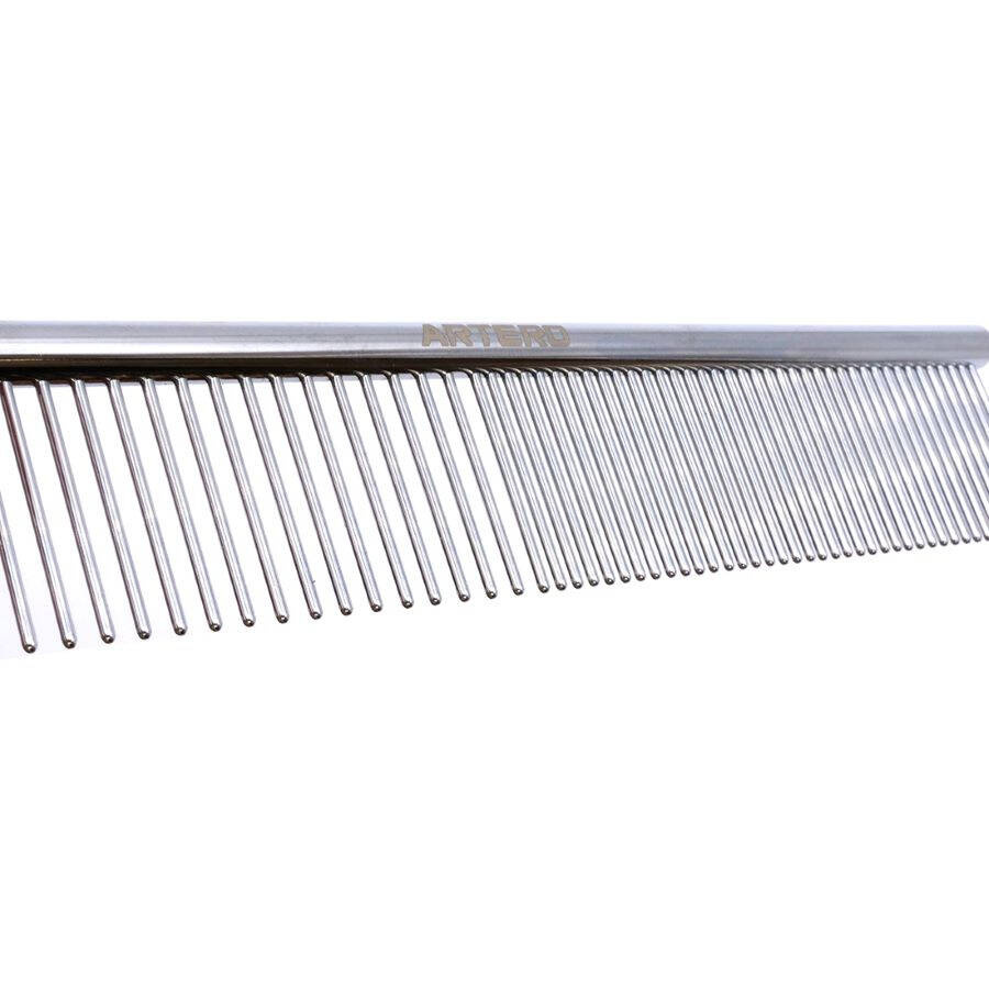 ARTERO® Doppelseitiger Mini-Frisierkamm "Ginger" - 15,5 cm mit gemischtem (50:50) Stiftabstand