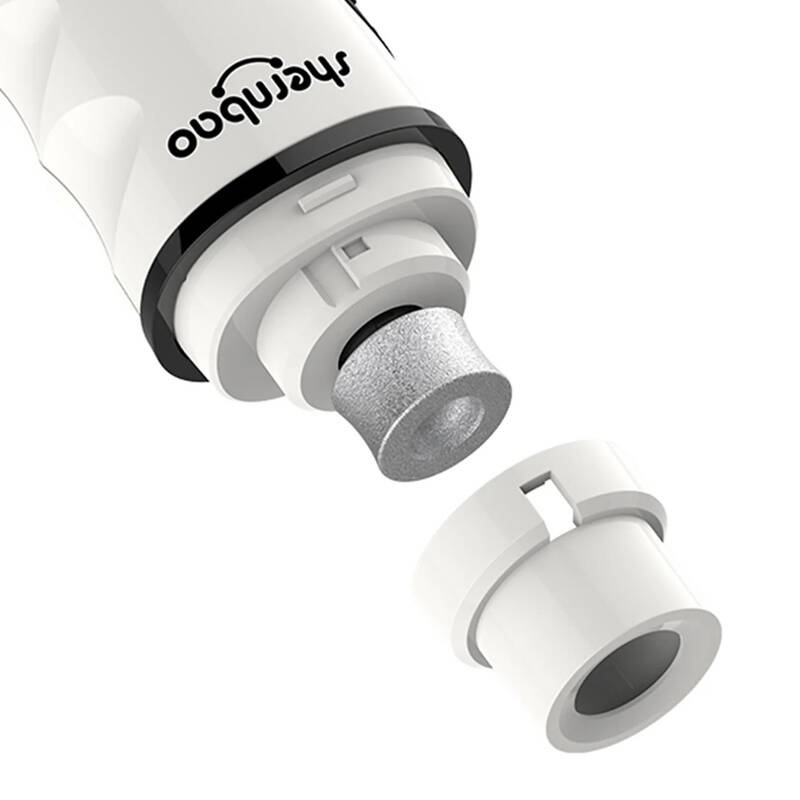 Shernbao Pet Nail Grinder – elektrischer Krallenschleifer für Hunde, zwei Geschwindigkeiten weiß