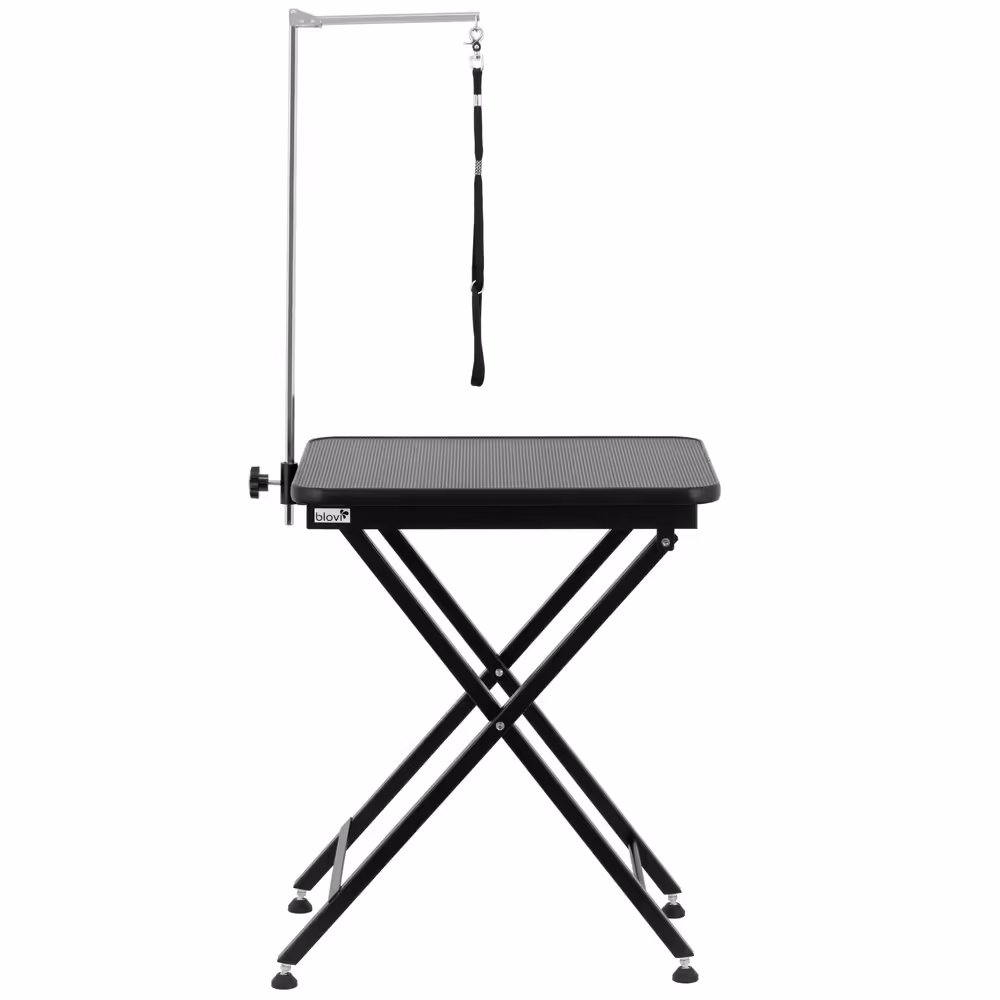 Blovi X-Shape Competition-Tisch 60 x 45 cm – klappbarer Trimmtisch in Schwarz