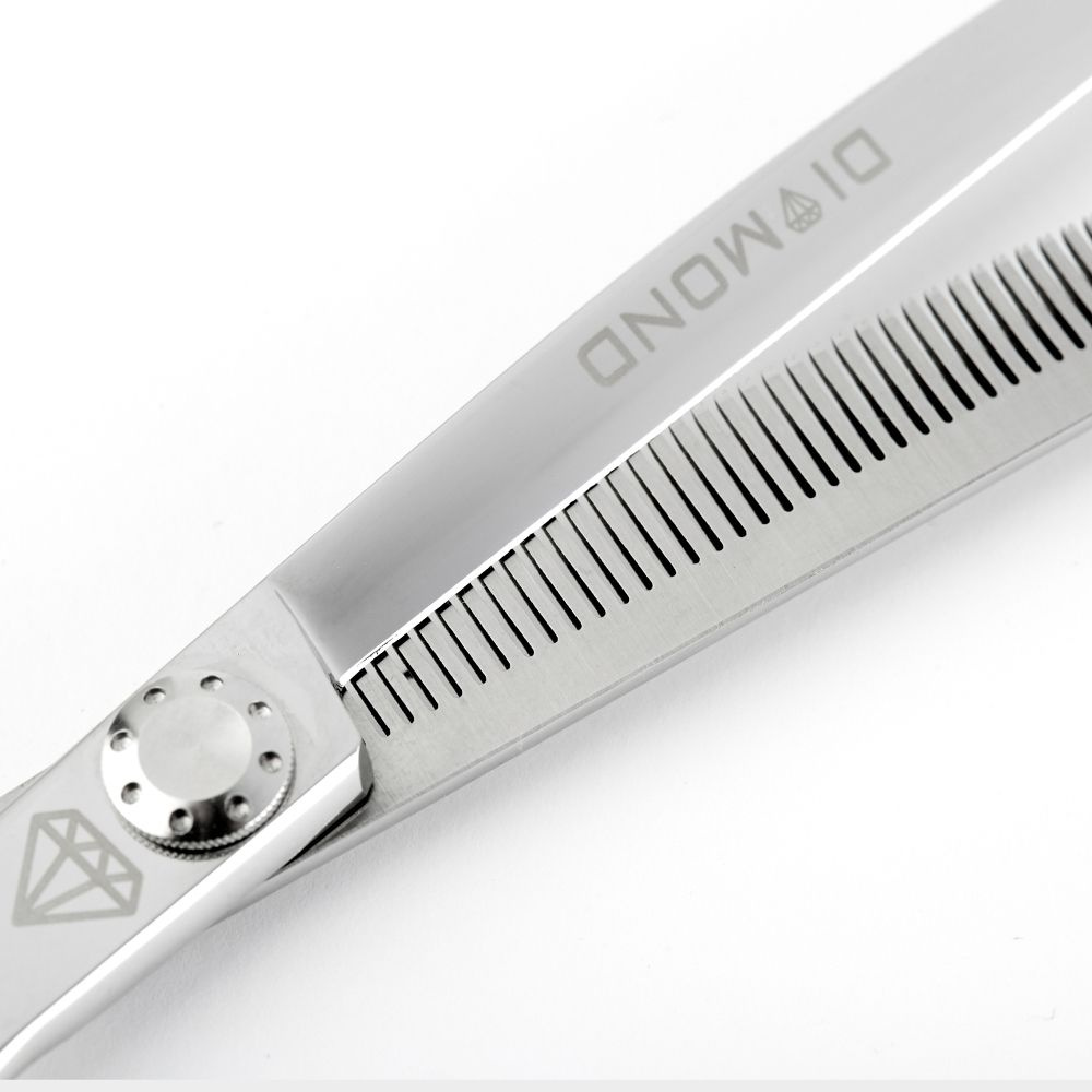 Diamond - professionelle,  gebogene Modellierschere, 7 Zoll, 54 Zähne
