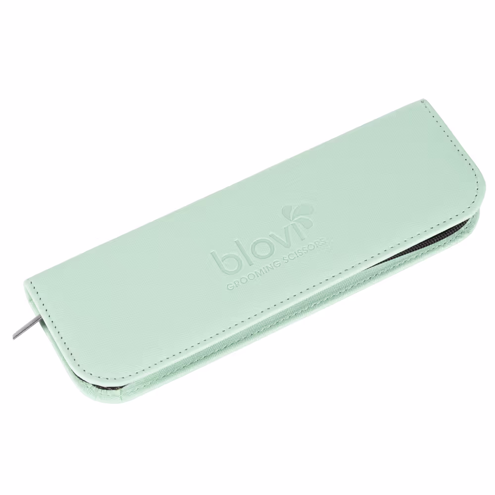 Blovi Teddy Line Pink Asian Style Schere 6,5" – ultraleichte gebogene Schere, Aluminiumgriff