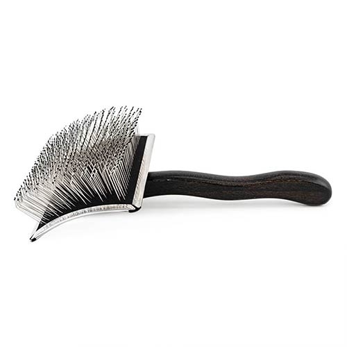 IBÁÑEZ® Sanfte Zupfbürste mit langen Zinken "Infinity Silver" // Hautschonende Entfilzungsbürste