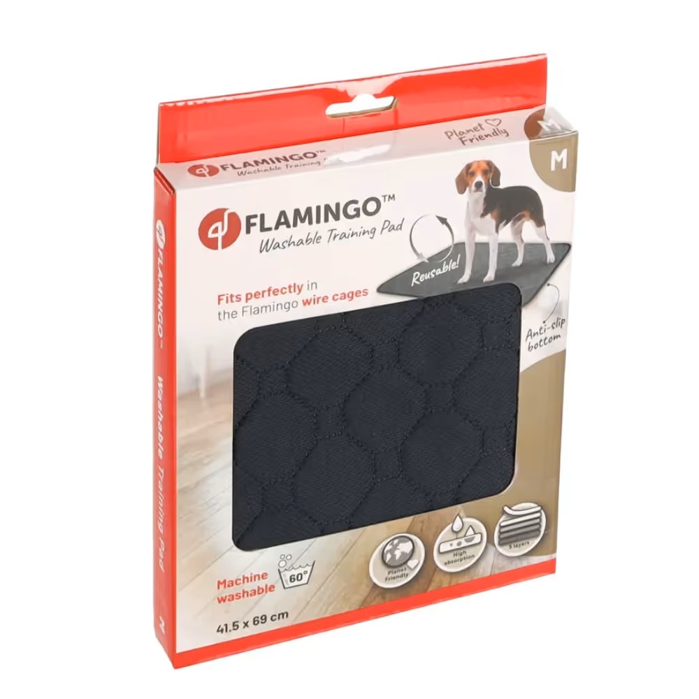 Flamingo Training Pad Patsy Grey – Hunde Pipimatte, wiederverwendbar, grau 5 Größen