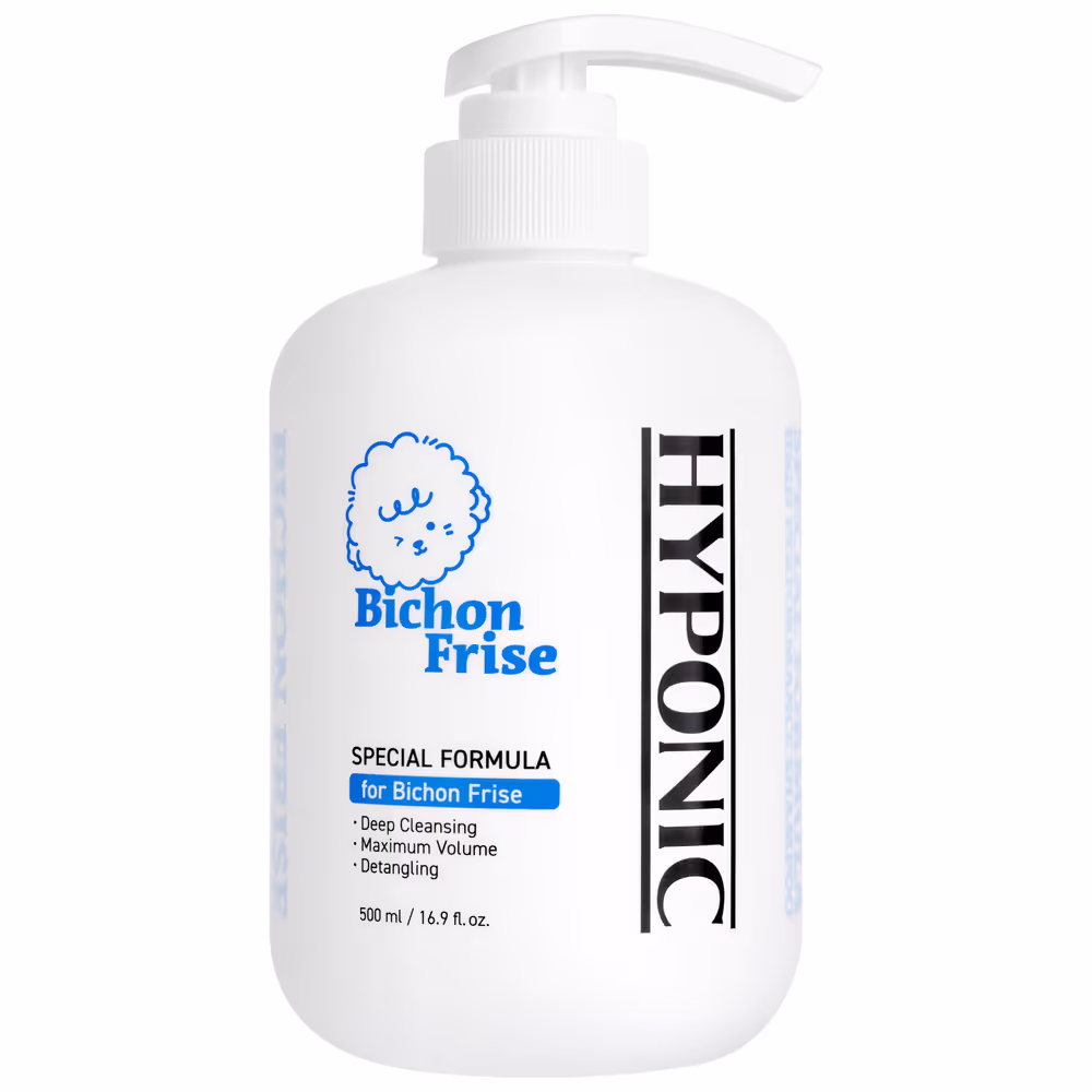 Hyponic Hyponic Bichon Frisé Shampoo – Shampoo für Bichon Frisé, erleichtert das Kämmen, verleiht Volumen und betont das Weiß des Fells.