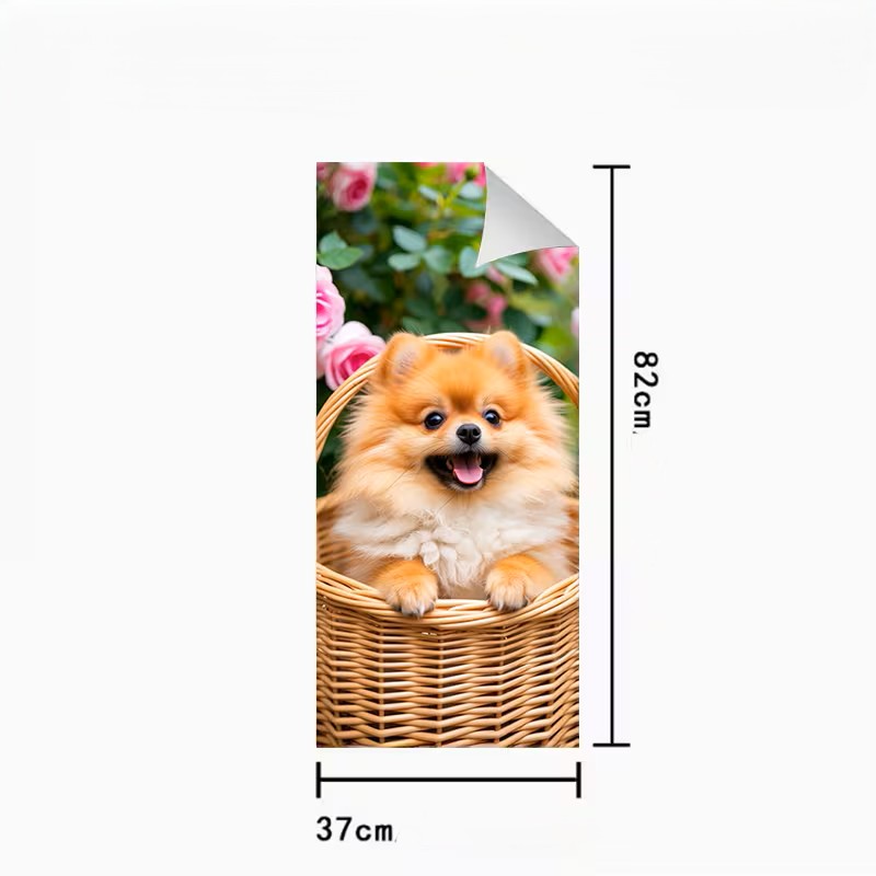 Pomeranian Aufkleber für Mülleimer/Mülltonne