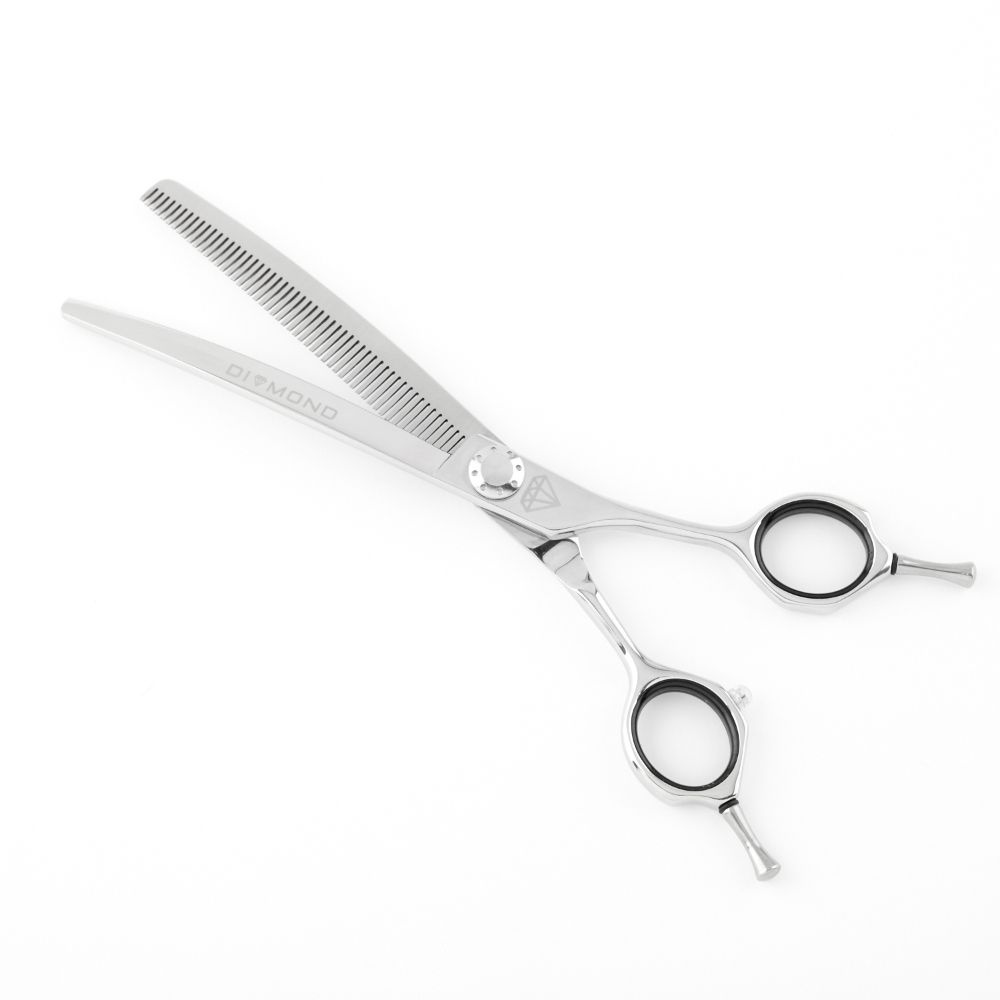 Diamond - professionelle,  gebogene Modellierschere, 7 Zoll, 54 Zähne