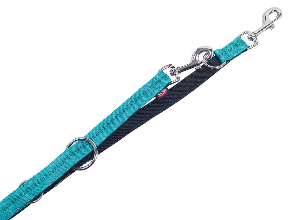 Führleine "Soft Grip" türkis  3fach verstellbar