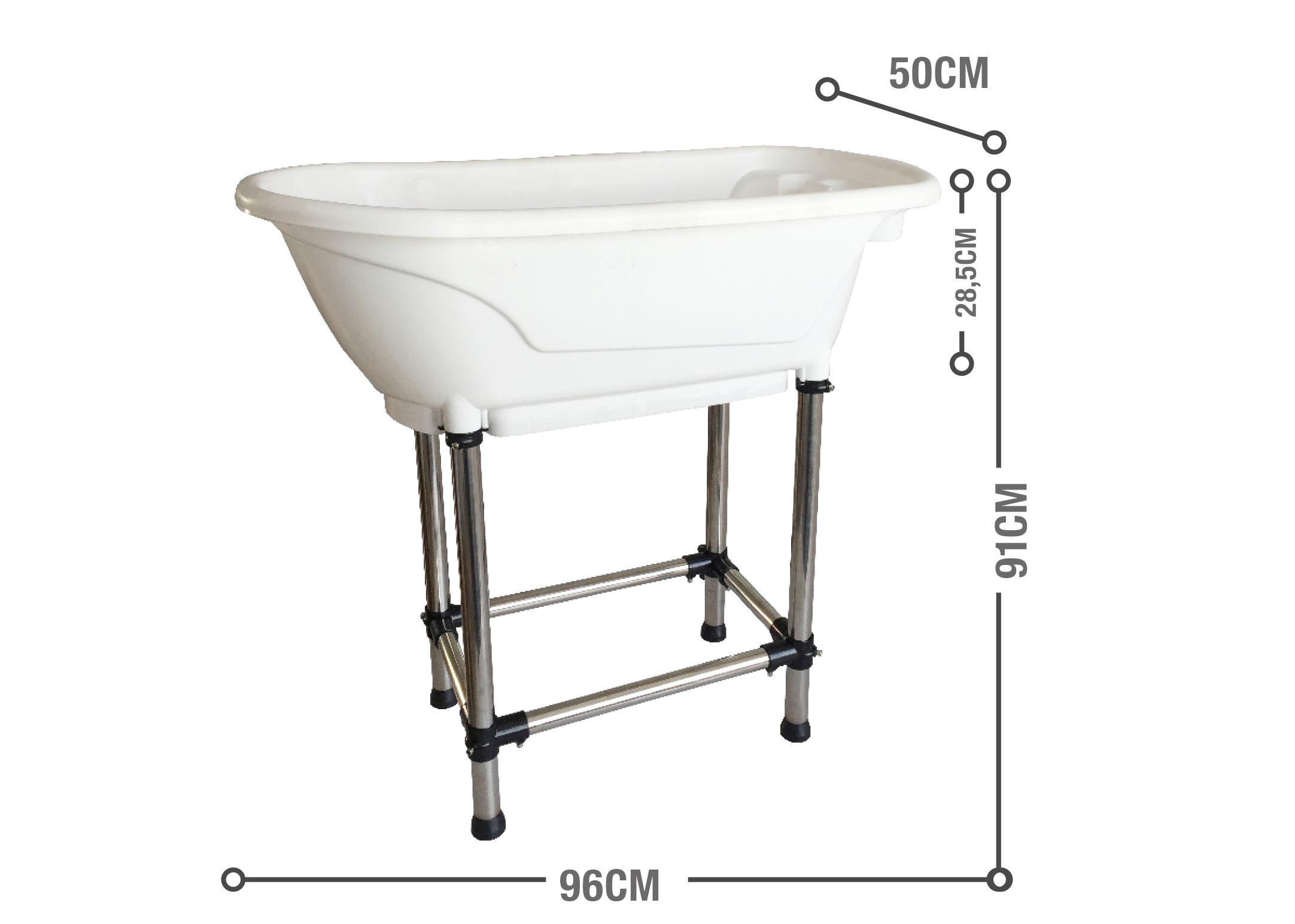 Leichte tragbare Stand-Badewanne für Hunde
