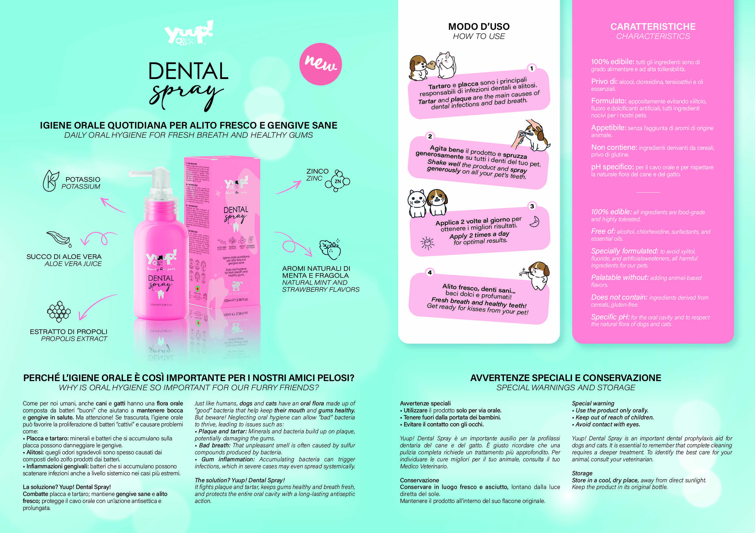 Yuup!® DENTAL SPRAY - Mundhygiene-Spray für Haustiere