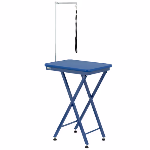 Blovi X-Shape Competition-Tisch 60 x 45 cm – klappbarer Trimmtisch in Blau