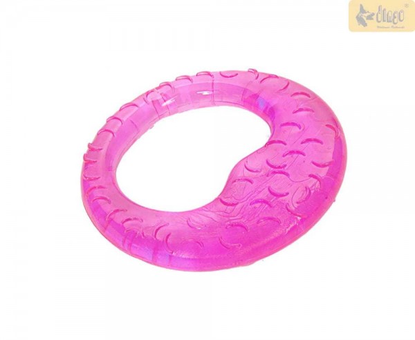 Gummi Beißring für Welpen und kleine Hunde in pink und blau