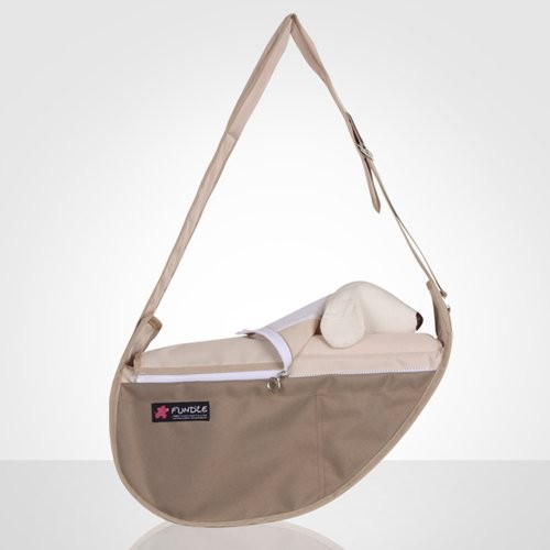 Fundle Pocket Pet Sling Carrier Bag beige
