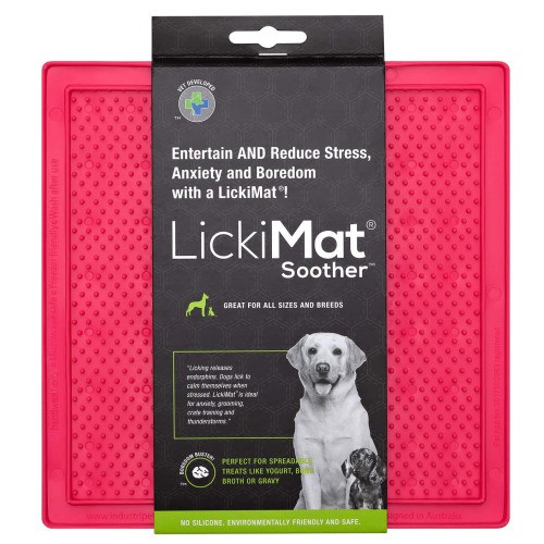 LickiMat Classic Soother- eine Hundeleckmatte, weich Pink
